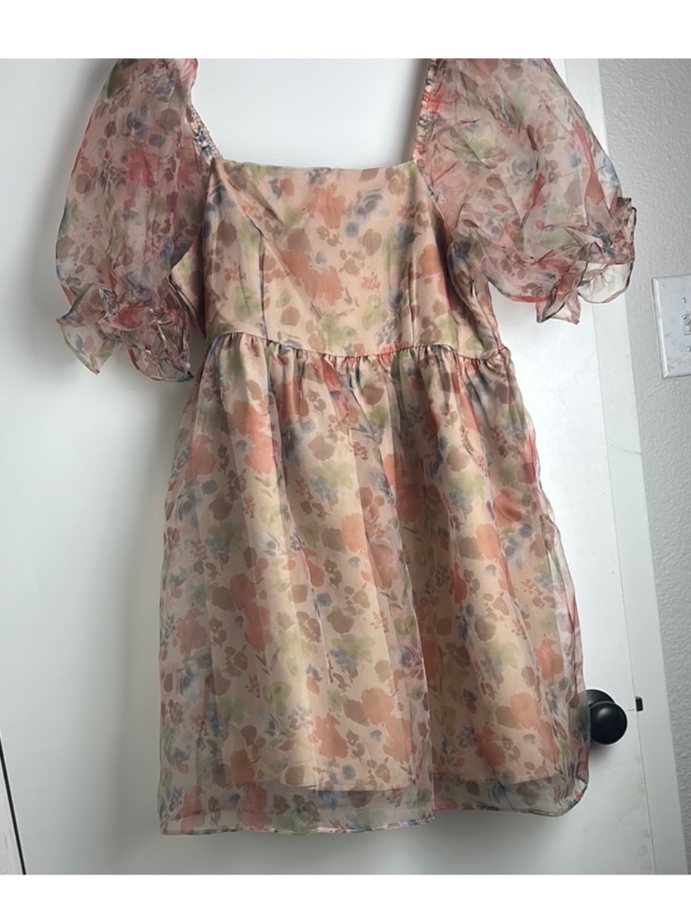 Endless Rose Puff Tulle Dress – Elegant Muted Tone Statement Dress NWT